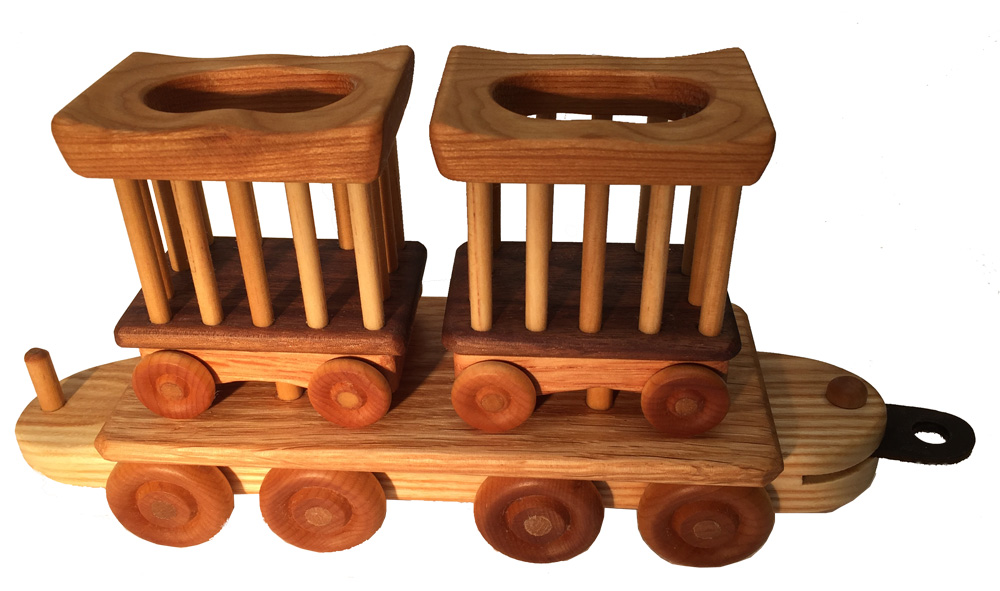 Handcrafted Wooden Train Toy Of Beautiful Hardwoods