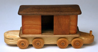 box car for wood train toys
