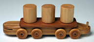 wooden train can car toy