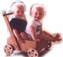 twins on block wagon