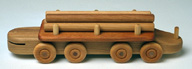 log car wooden train toy